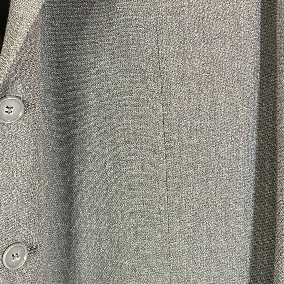 Oscar De La Renta Athletic Fit Grey Dress Wool Sport Coat Size 46L - Picture 5 of 6